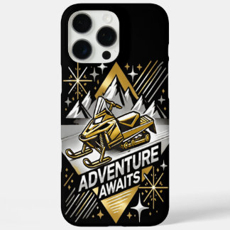 Coque iPhone 16 Pro Max Voyages En Motoneige À Travers Des Pistes De Monta
