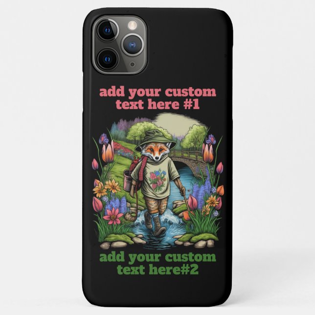 Coques Case-Mate iPhone Voyageur Fox Fleur sauvage Cottagecore Floral Cust (Dos)