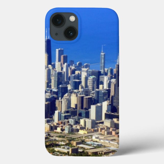 Coques Case-Mate iPhone Vue aérienne du centre-ville de Chicago avec le la (Verso)