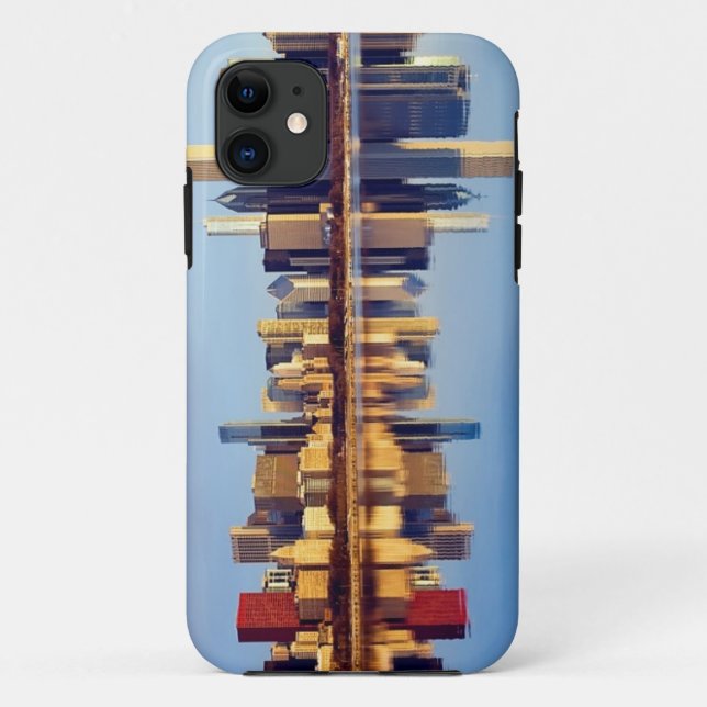 Coques Case-Mate iPhone Vue d'horizon de Chicago avec la réflexion (Dos)