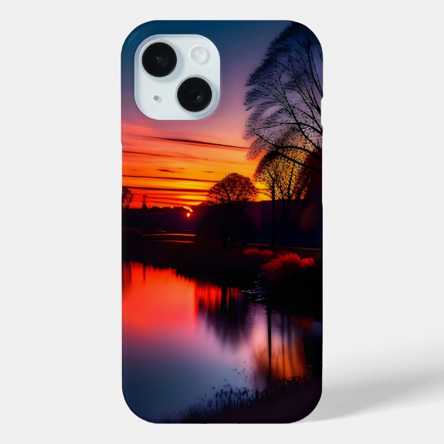 Coques Case-Mate iPhone Vue du coucher du soleil un (Verso)