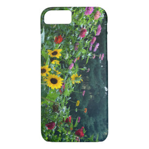 Coques Pour iPhone Vue jardin- tournesol, marguerites, cosmos