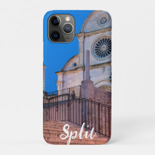 Case-Mate iPhone Case Vue nocturne d'escaliers et d'église à Split, Croa