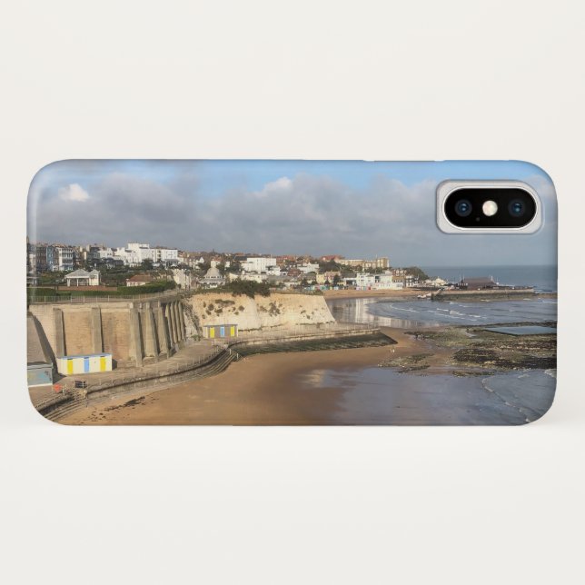 Coques Case-Mate iPhone Vue paysagère des plages de Broadstairs. (Dos (Horizontal))