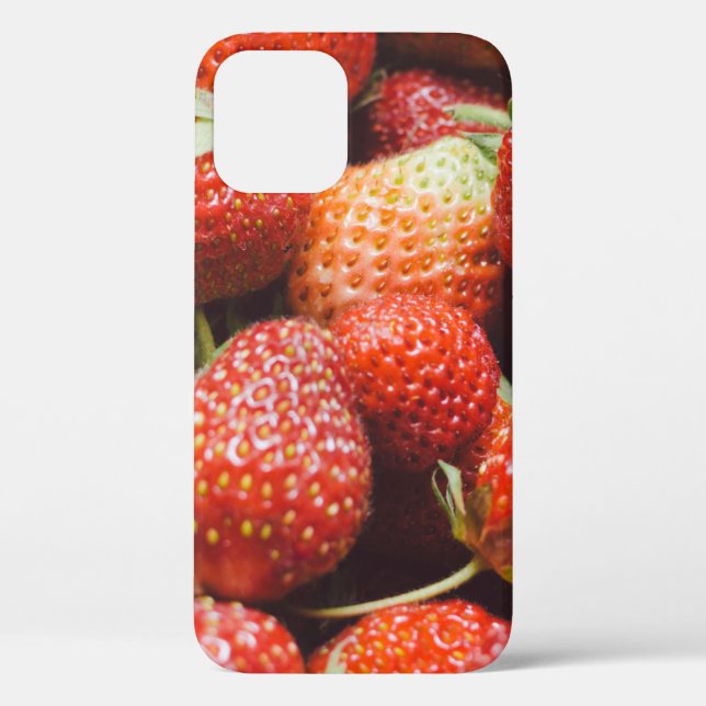 Coques Case-Mate iPhone Vue rapprochée sur fraise fraîche d'été avec la pi (Verso)