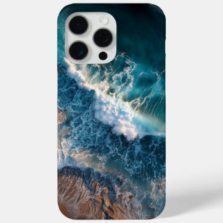 Coque Case-Mate iPhone vue supérieure du carnet en spirale des vagues
