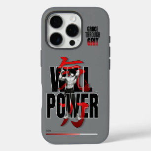 Coque iPhone 16 Pro VYTROS "WILLPOWER" Fitness esthétique