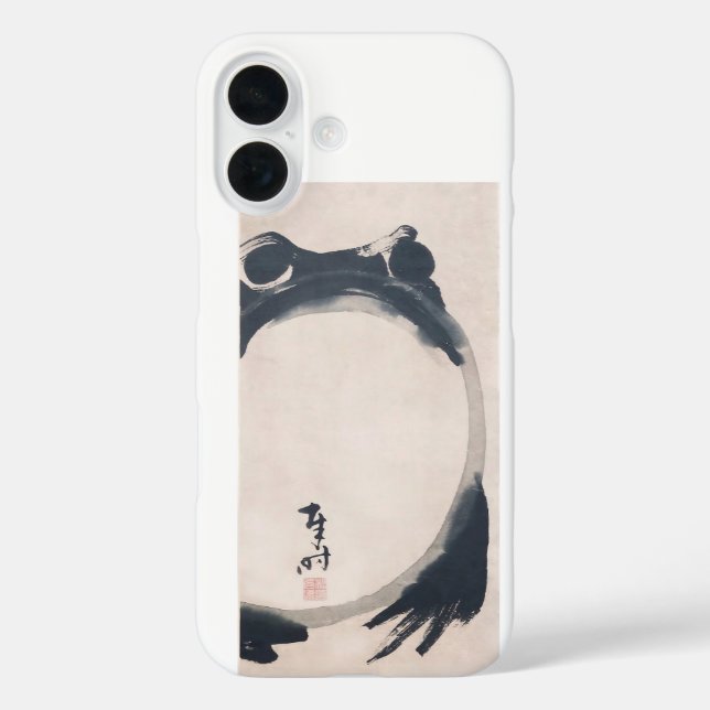Coques Case-Mate iPhone Wabi Sabi Grumpy  Frog by Hoji Japanese Sumi-e  Ca (Verso)