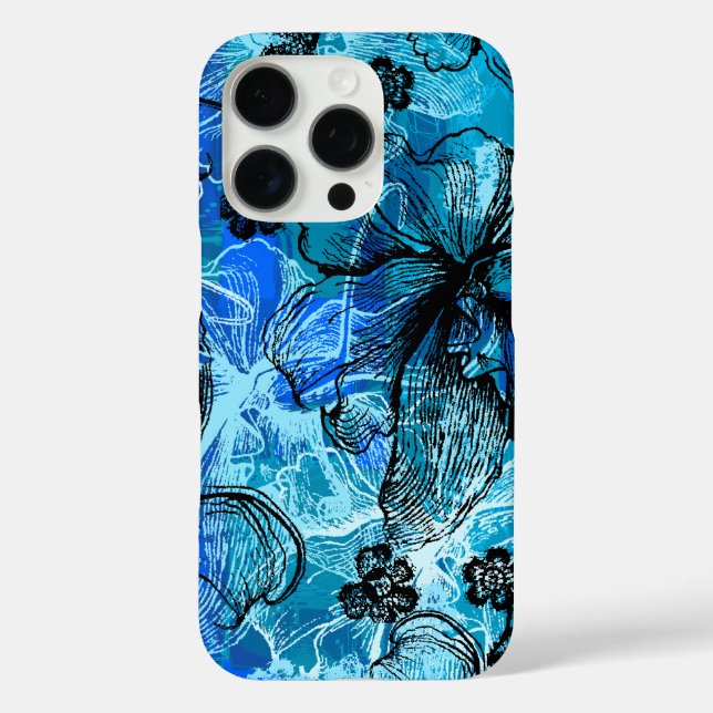 Coques Case-Mate iPhone Wahine Lace Hawaiian Orchid Turq et Royal (Verso)