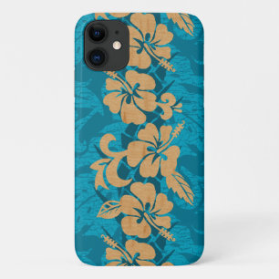 Case-Mate iPhone Case Waikoloa Faux Wood Hibiscus hawaïen Turquoise flor