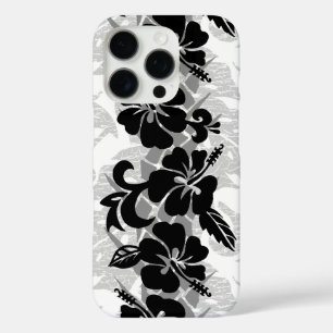 Coque iPhone 16 Pro Waikoloa Hibiscus hawaïen noir floral