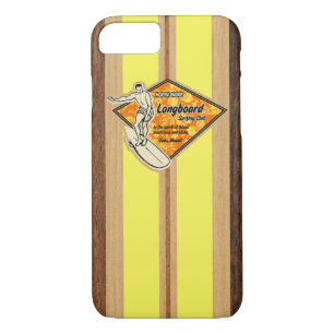 Coques Pour iPhone Waimea Surf board Hawaiian Faux Wood