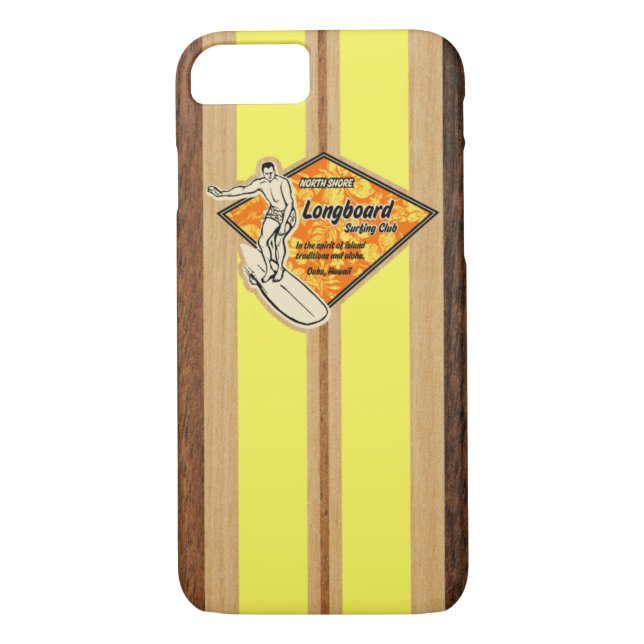 Coques Case-Mate iPhone Waimea Surf board Hawaiian Faux Wood