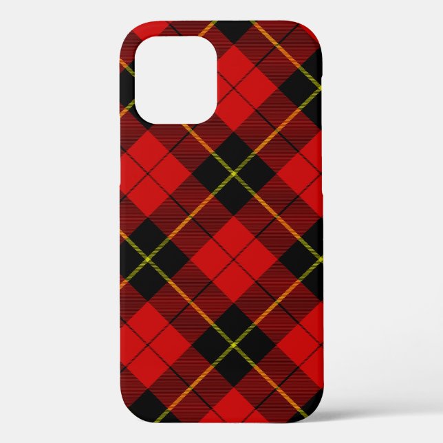 Coques Case-Mate iPhone Wallace tartan rouge noir plaid (Verso)