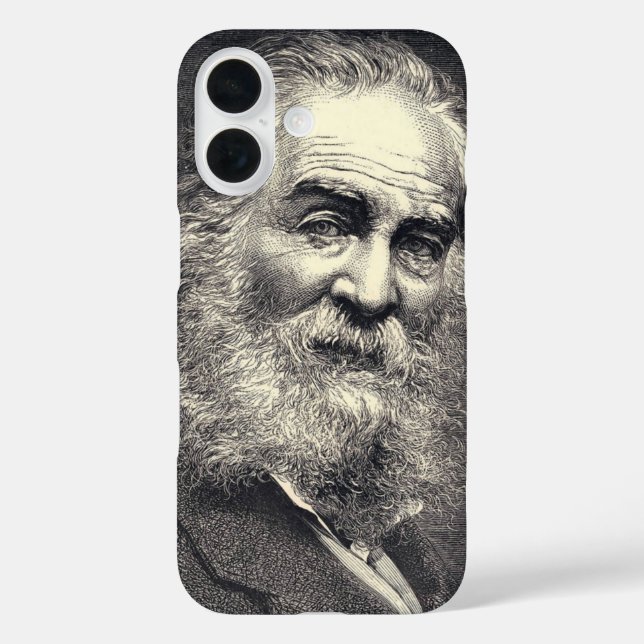Coques Case-Mate iPhone Walt Whitman 1871 Sepia Illustrated (Verso)