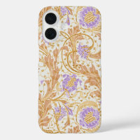Walter Crane Arts & Crafts Art floral pourpre