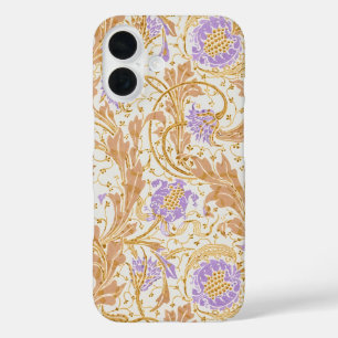 Coque Pour iPhone 16 Walter Crane Arts & Crafts Art floral pourpre
