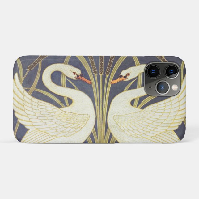 Coques Case-Mate iPhone Walter Crane Cygne, Jonc Et Iris Art Nouveau (Dos (Horizontal))