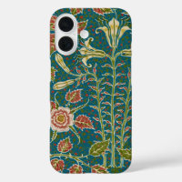 Walter Crane Fleur de Lys et Rose Florale Vintage