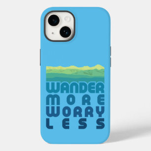 Coque Case-Mate iPhone Wander More Worry Less/blue gradient Coque-Mate iP