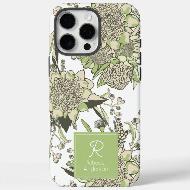 Coques Case-Mate iPhone Waratah personnalisé et Eucalyptus de noix (Verso)