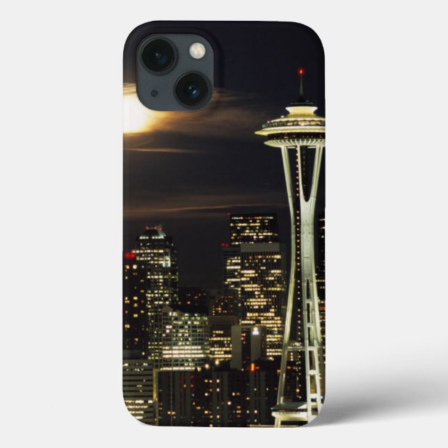 Coques Case-Mate iPhone Washington, Seattle, Skyline la nuit depuis Kerry  (Verso)