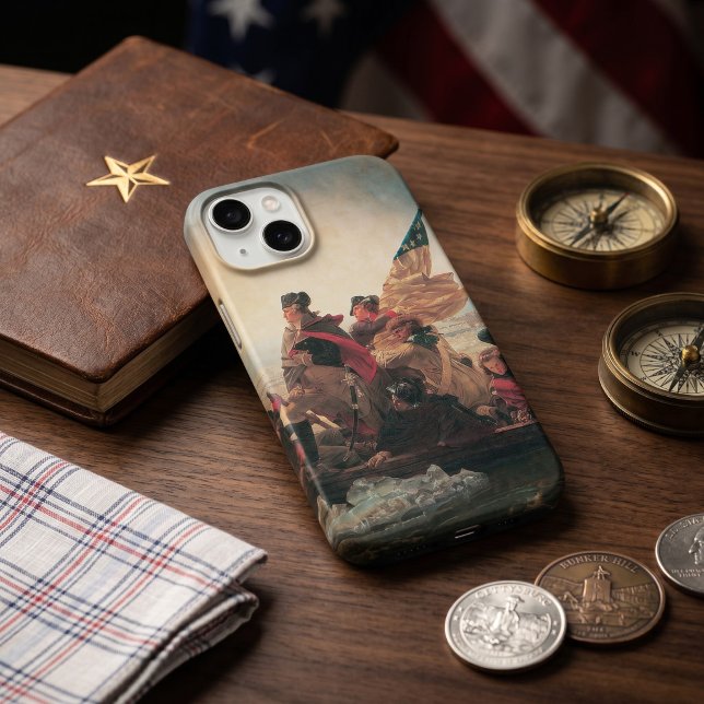 Coques Case-Mate iPhone Washington traversant le Delaware par Emanuel Leut (George Washington Crossing the Delaware by Emanuel Leutze. American Revolutionary War History)