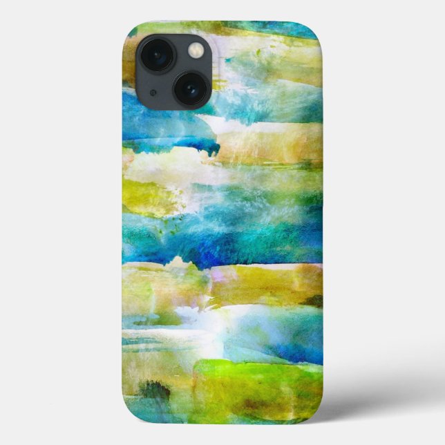 Coques Case-Mate iPhone Watercolor abstract green (Verso)