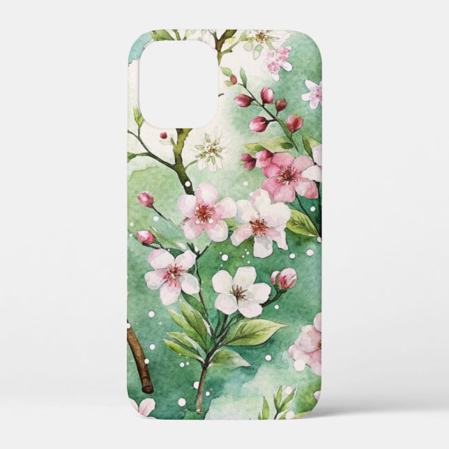 Coques Case-Mate iPhone Watercolor Cherry Blossoms (Verso)
