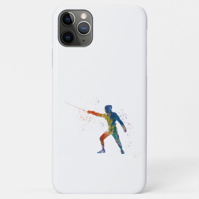 Coques Case-Mate iPhone watercolor fencing (Dos)