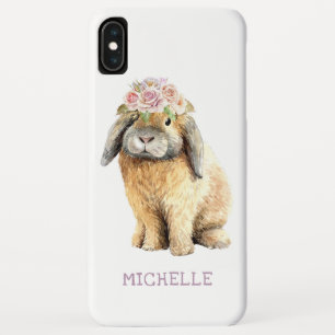 Case-Mate iPhone Case Watercolor Floral Bunny Rabbit Personalized