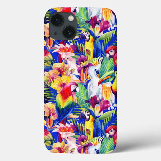 Coques Case-Mate iPhone Watercolor Parrots (Verso)