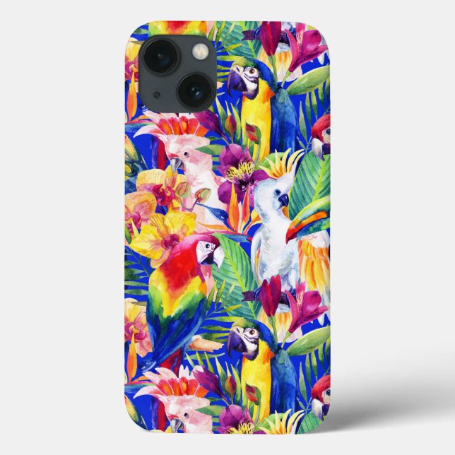 Coques Case-Mate iPhone Watercolor Parrots (Verso)