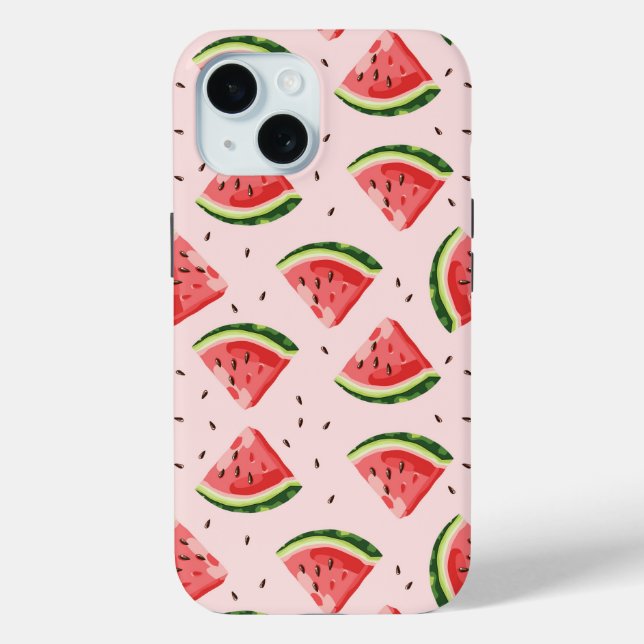 Coques Case-Mate iPhone Watercolor Watermelon Motif de fruits (Verso)