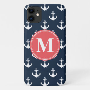 Case-Mate iPhone Case Watermelon Monogrammed Marine Blue Ancre Motif
