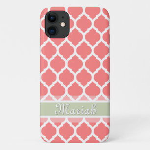 Case-Mate iPhone Case Watermelon Rose et Légère Menthe Nom personnalisé
