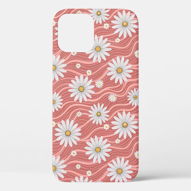 Coques Case-Mate iPhone Wavy Pink Daisies (Verso)