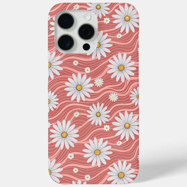 Coques Case-Mate iPhone Wavy Pink Daisies (Verso)