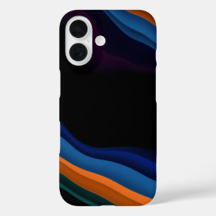 Coque Pour iPhone 16 Wavy Waves : Une Abstraite minimaliste