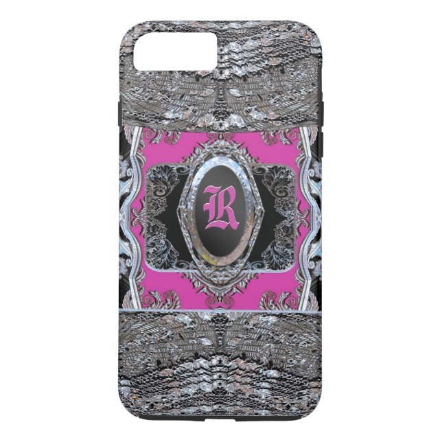 Coques Case-Mate iPhone Waydkleine Lola Monogramme baroque (Dos)