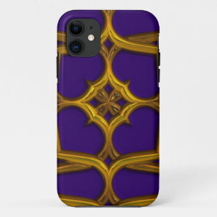 Coque Case-Mate Pour iPhone Weave Celtique Or Sur Arrière - plan Violet