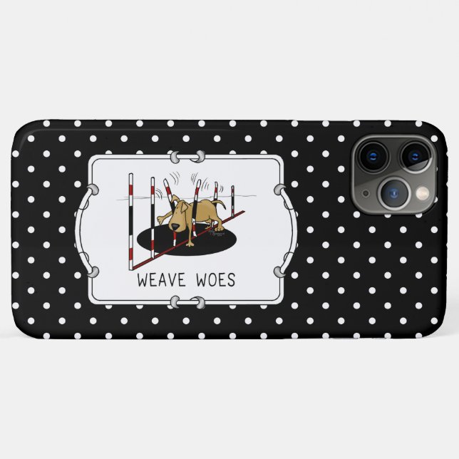 Coques Case-Mate iPhone Weave Woes - agilité amusant coincé chien oops (Dos (Horizontal))