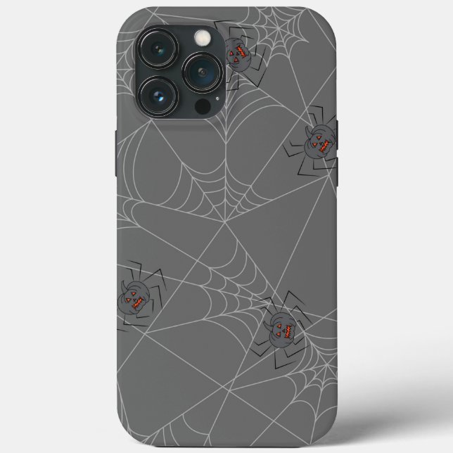 Coques Case-Mate iPhone Web et citrouilles d'araignées d'Halloween (Verso)