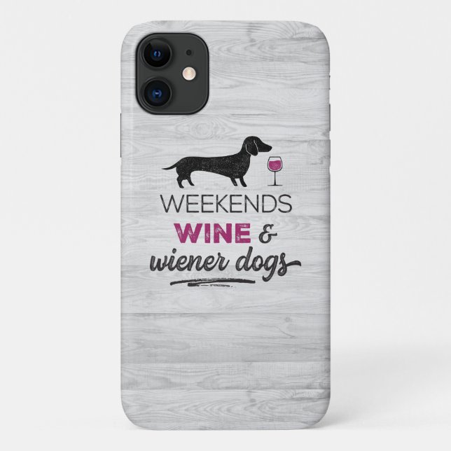 Coques Case-Mate iPhone Week-ends Chiens de vin et de Wiener (Dos)