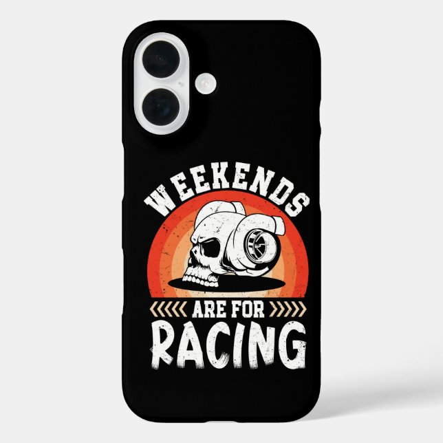 Coques Case-Mate iPhone Weekends Are For Racing Funny Dirt Bike Art Engine (Verso)