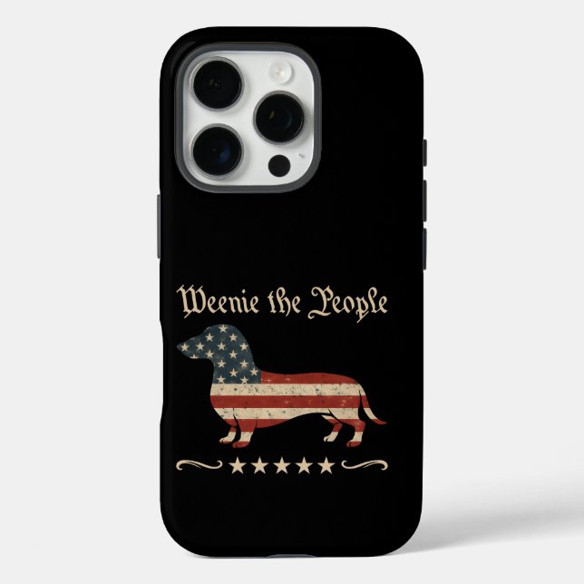 Coques Case-Mate iPhone Weenie Le Peuple Dachshund 4 juillet (Verso)