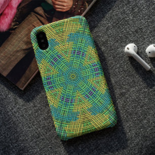 Case-Mate iPhone Case Weer Mandala jaune vert et bleu
