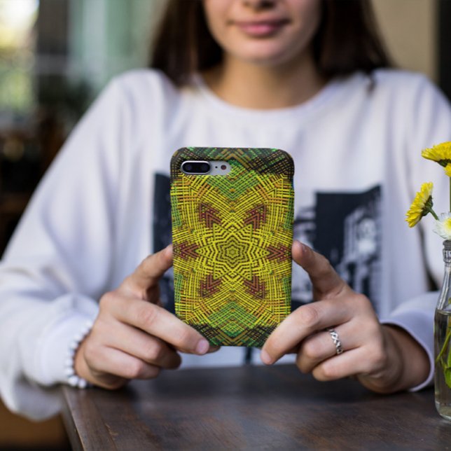 Coques Case-Mate iPhone Weer Mandala jaune vert et orange (Créateur téléchargé)