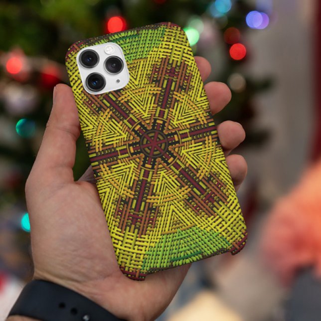 Coques Case-Mate iPhone Weer Mandala rouge jaune et vert (Créateur téléchargé)