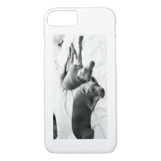 Coque iPhone 7 Weimaraners paresseux